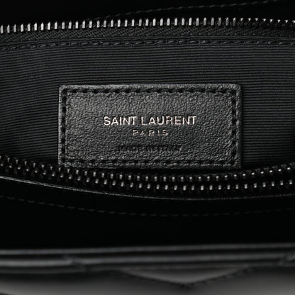 Saint Laurent Calfskin Y Quilted Monogram Large Loulou Chain Satchel Black 5 of 9