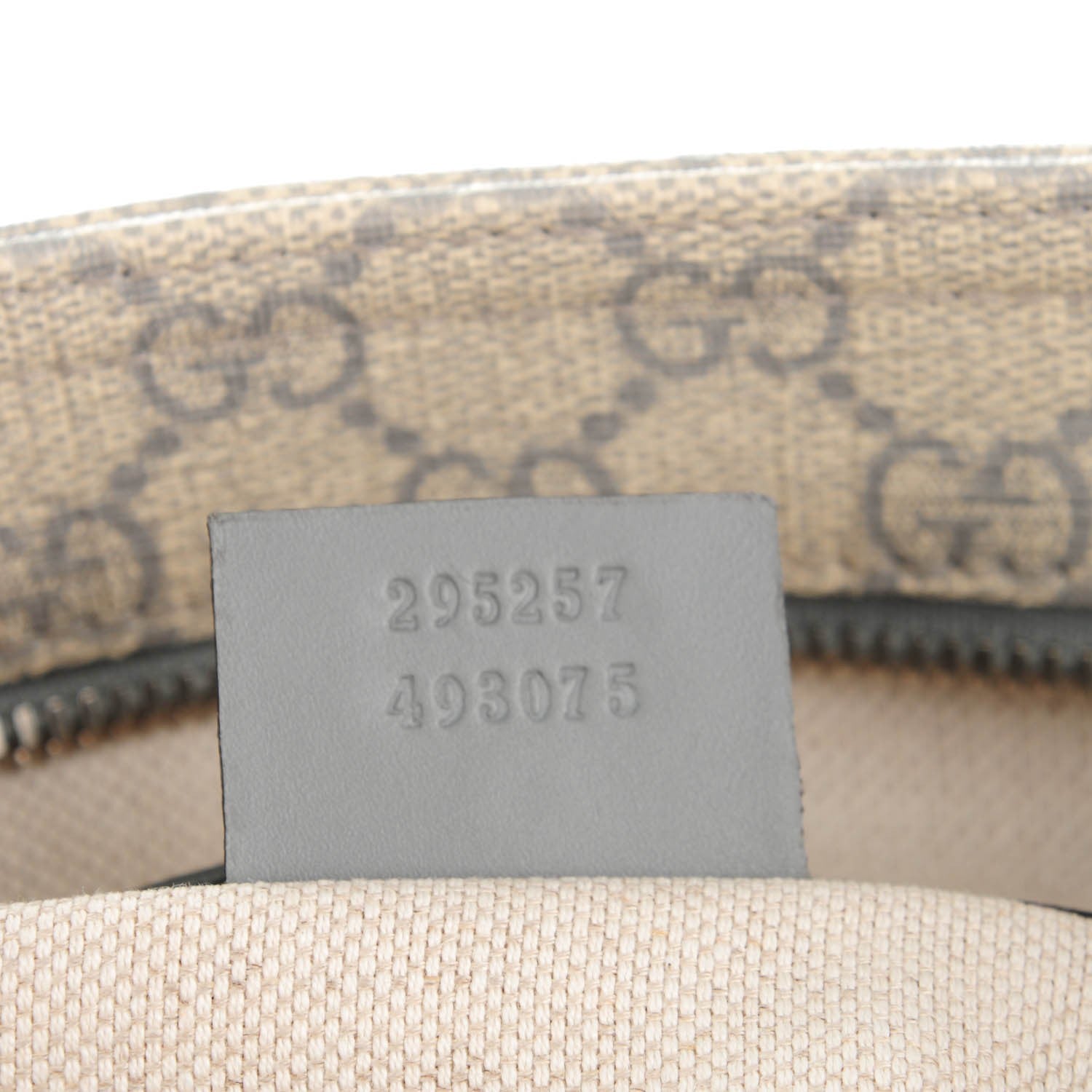 Gucci GG Supreme Monogram Small Flat Messenger Bag Ecru Grigio 7 of 7