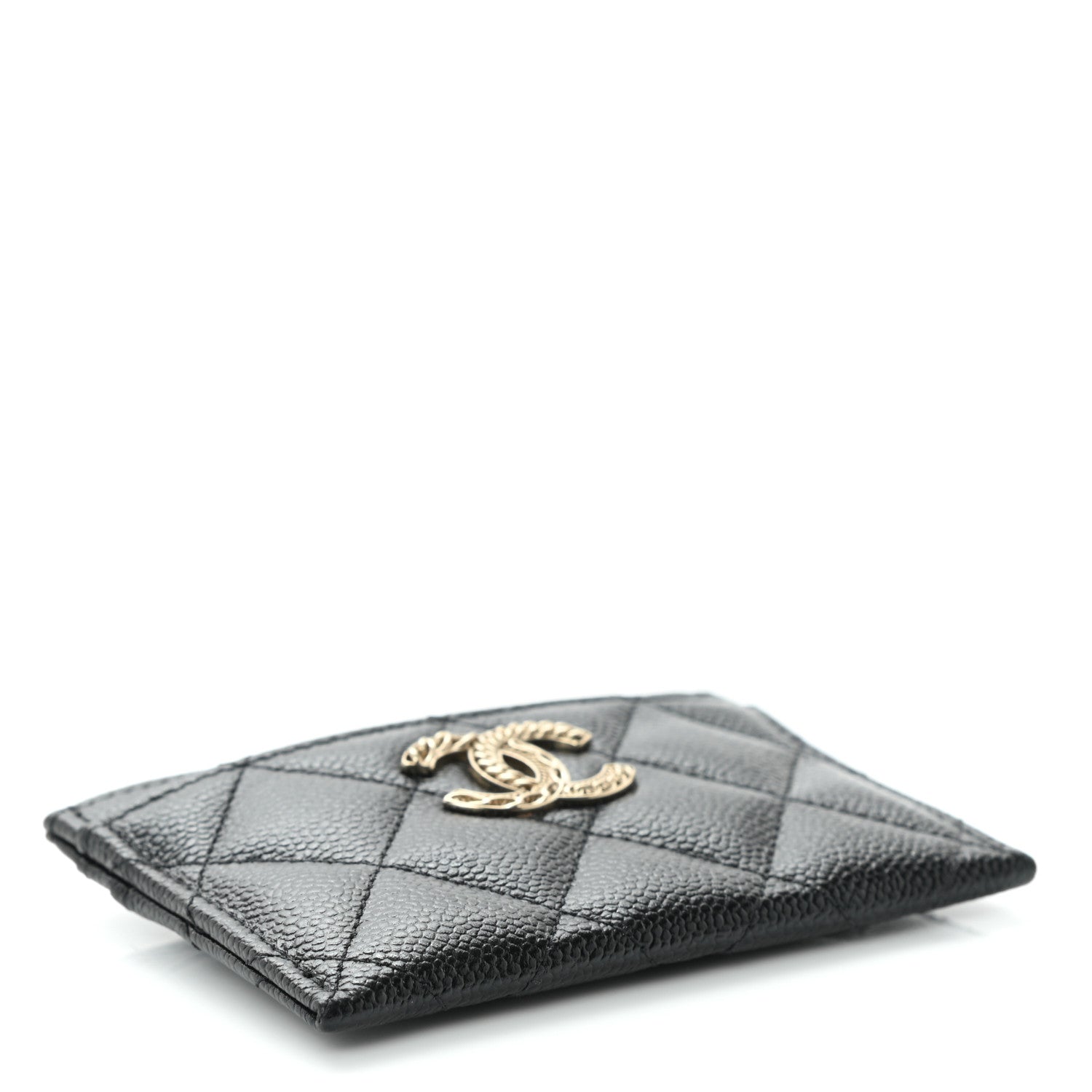 Chanel Caviar Quilted Multi Chain CC Card Holder Black 4 of 11