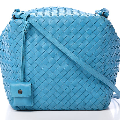 Bottega Veneta Nappa Intrecciato Cube Messenger Turquoise 7 of 10