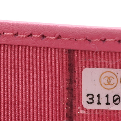 Chanel Caviar Quilted Compact Flap Wallet Pink 8 of 9