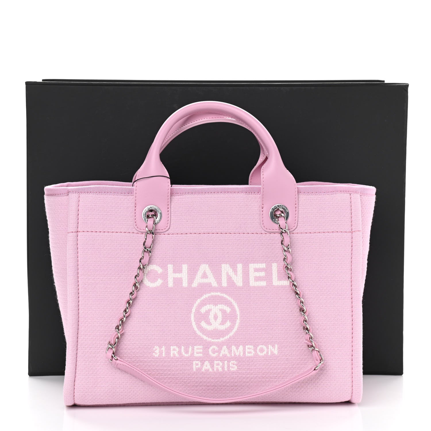 Chanel Mixed Fibers Small Deauville Tote Pink 12 of 12