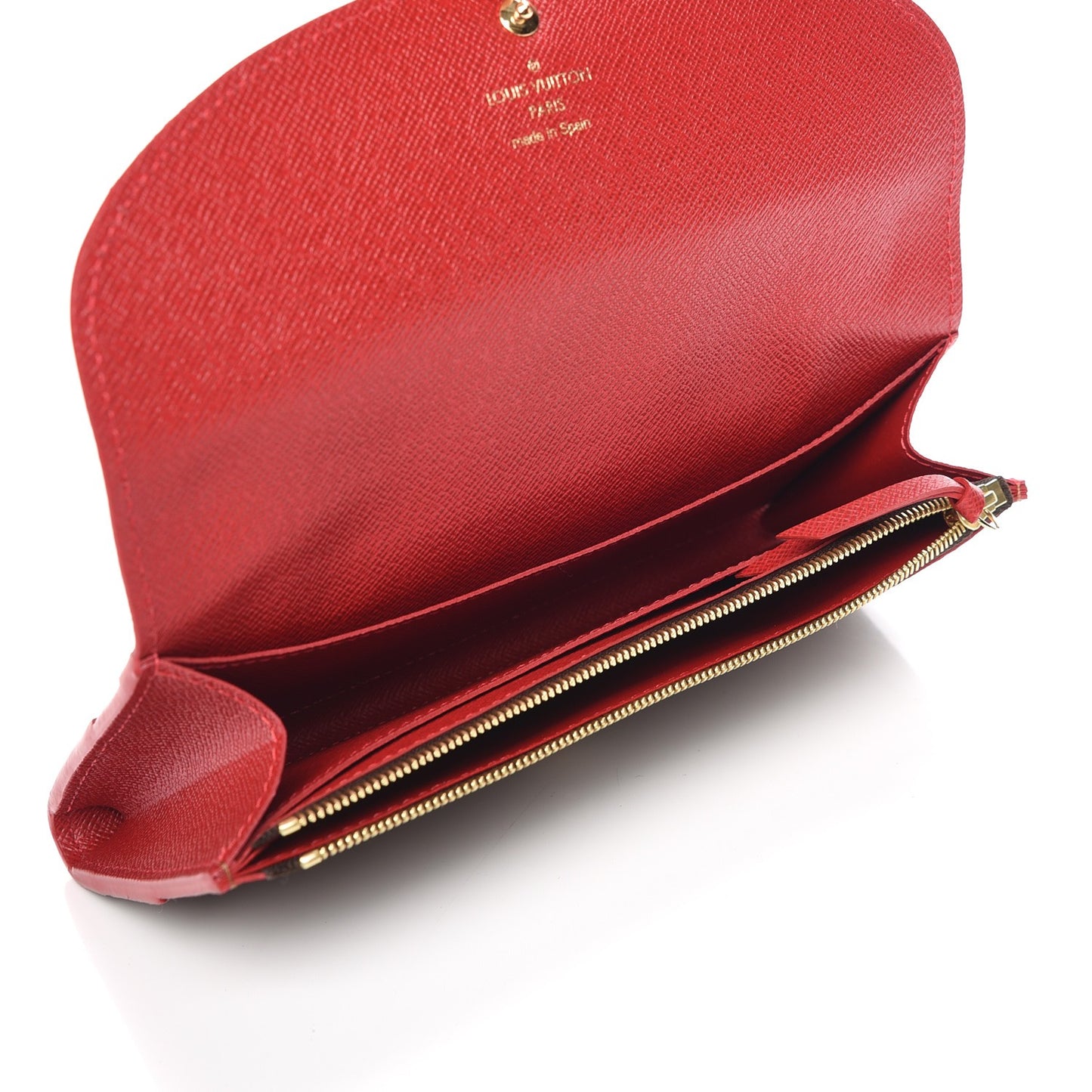 Damier Ebene Caissa Wallet Cherry