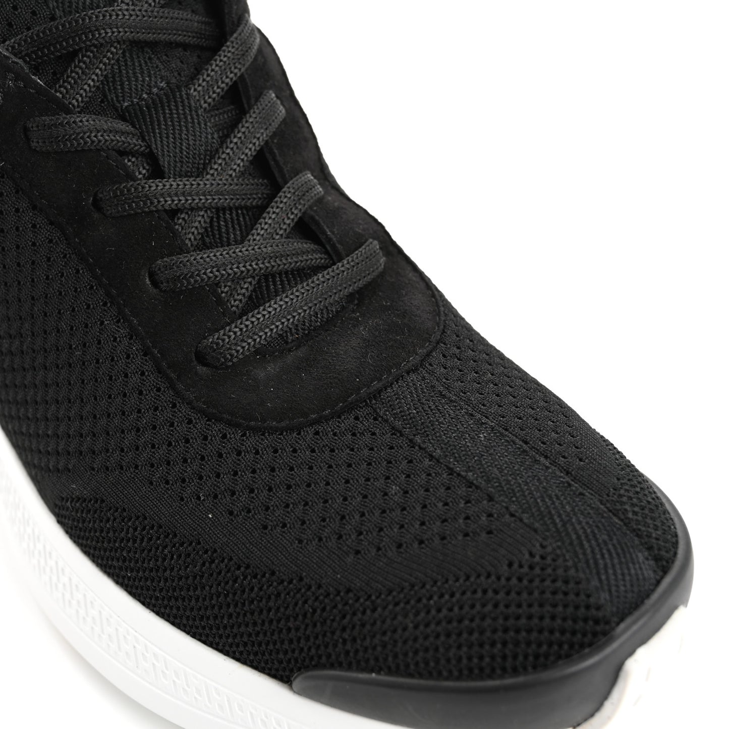 Technical Knit Suede Heros Sneakers 39 Black