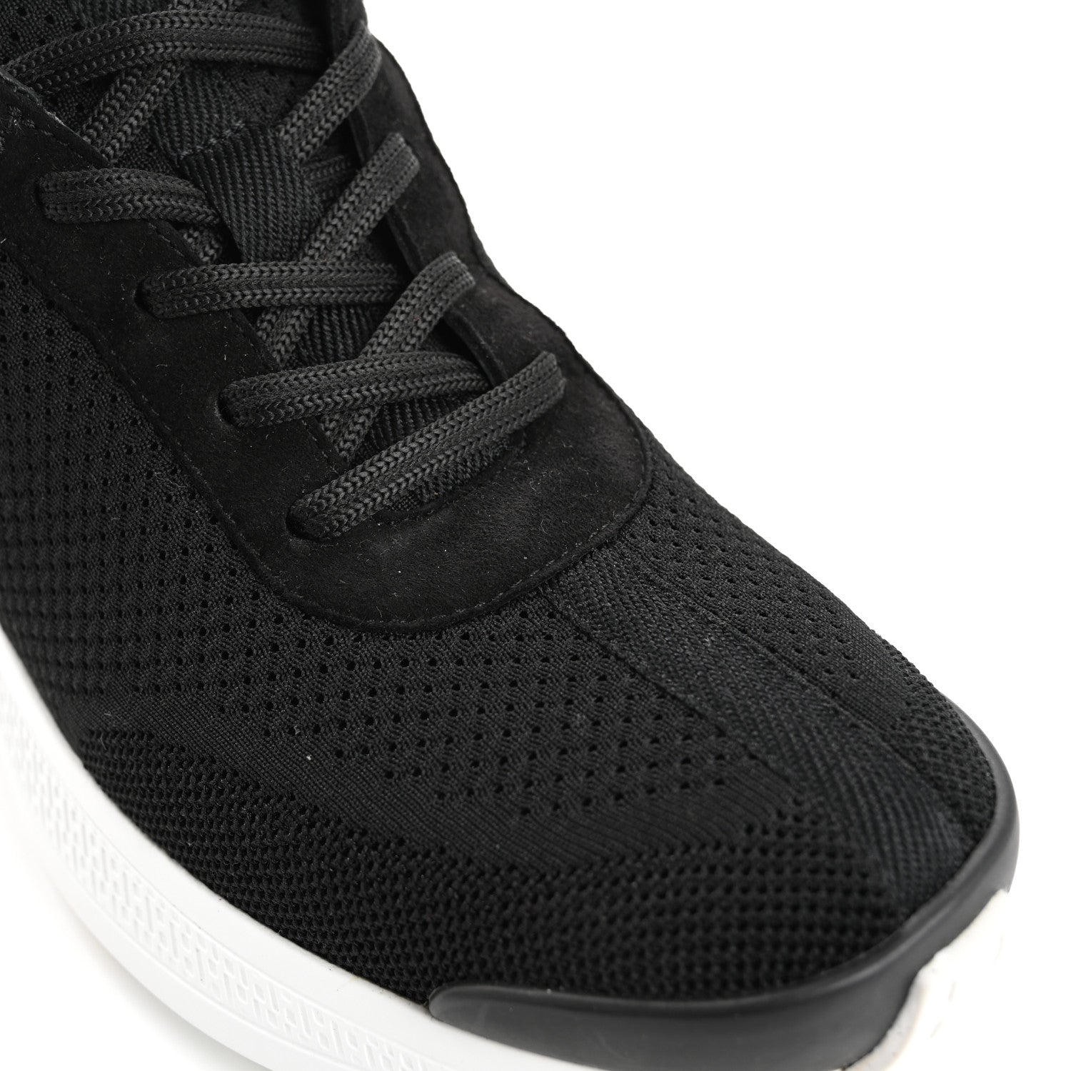 Hermes Technical Knit Suede Heros Sneakers 39 Black 10 of 14