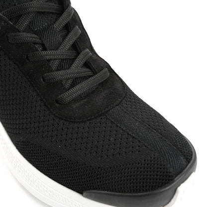Hermes Technical Knit Suede Heros Sneakers 39 Black 10 of 14