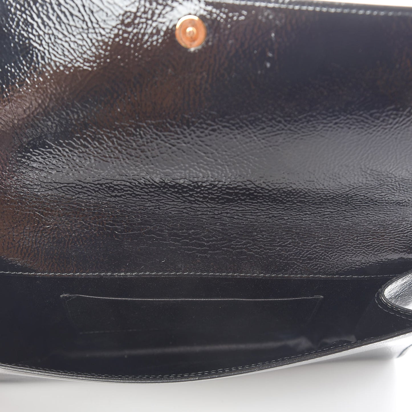 Textured Patent Monogram Large Belle De Jour Clutch Black