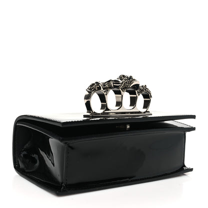 Alexander McQueen Patent Jeweled Satchel Black 4 of 9