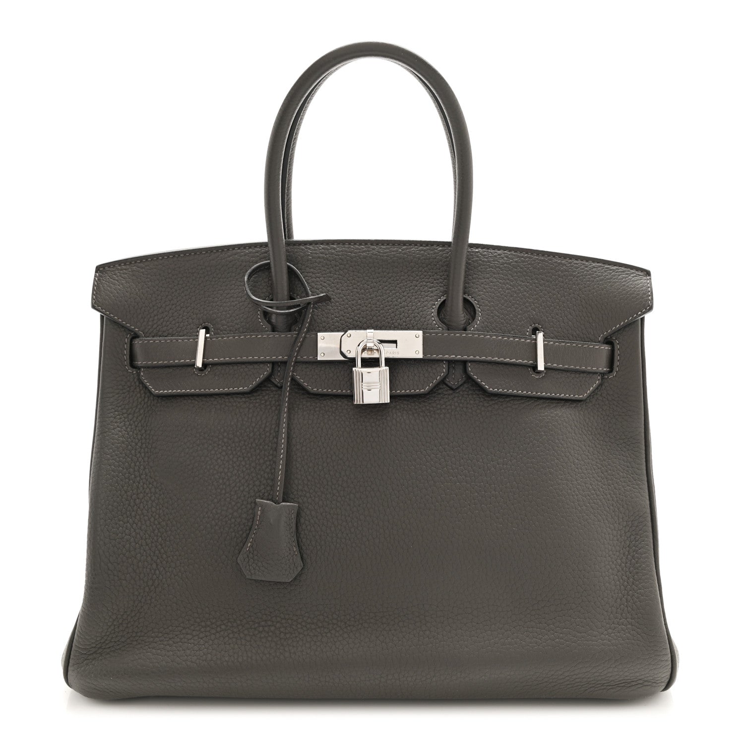 Hermes Taurillon Clemence Birkin 35 Etain 1 of 11