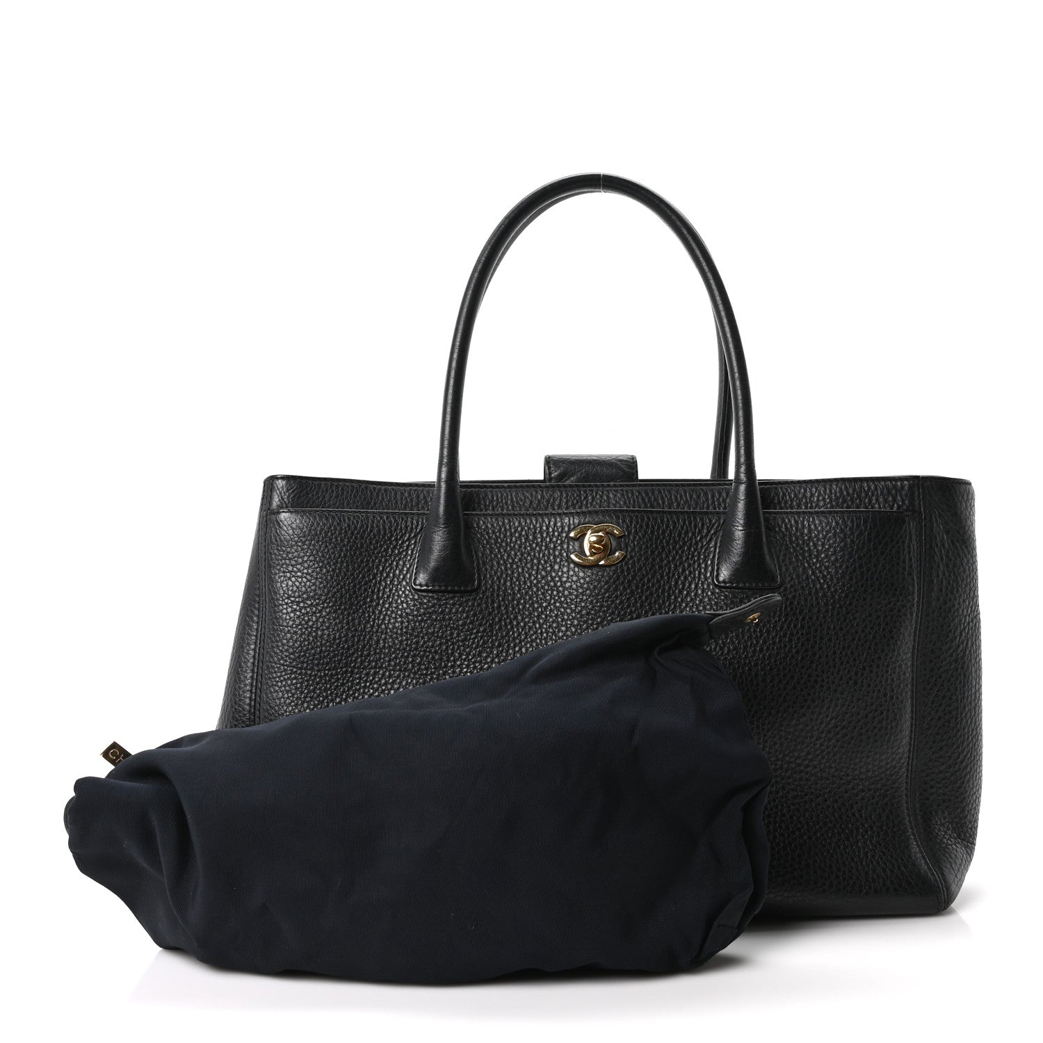 Chanel Calfskin Cerf Executive Shopper Tote Black 4 of 21