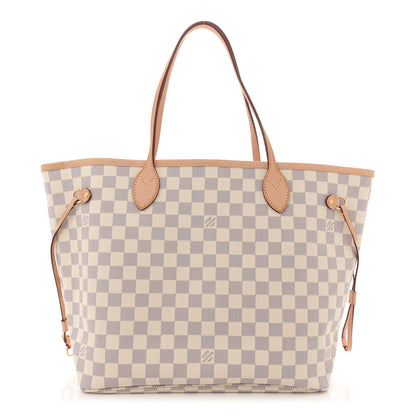 Louis Vuitton Damier Azur Neo Neverfull MM Rose Ballerine 1 of 10