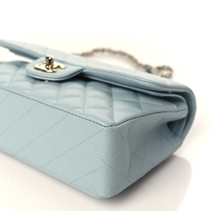 Chanel Caviar Quilted Small Double Flap Light Blue 9 of 10