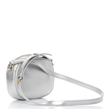 Celine Laminated Calfskin Quilted Small C Charm Bag Silver 3 of 11