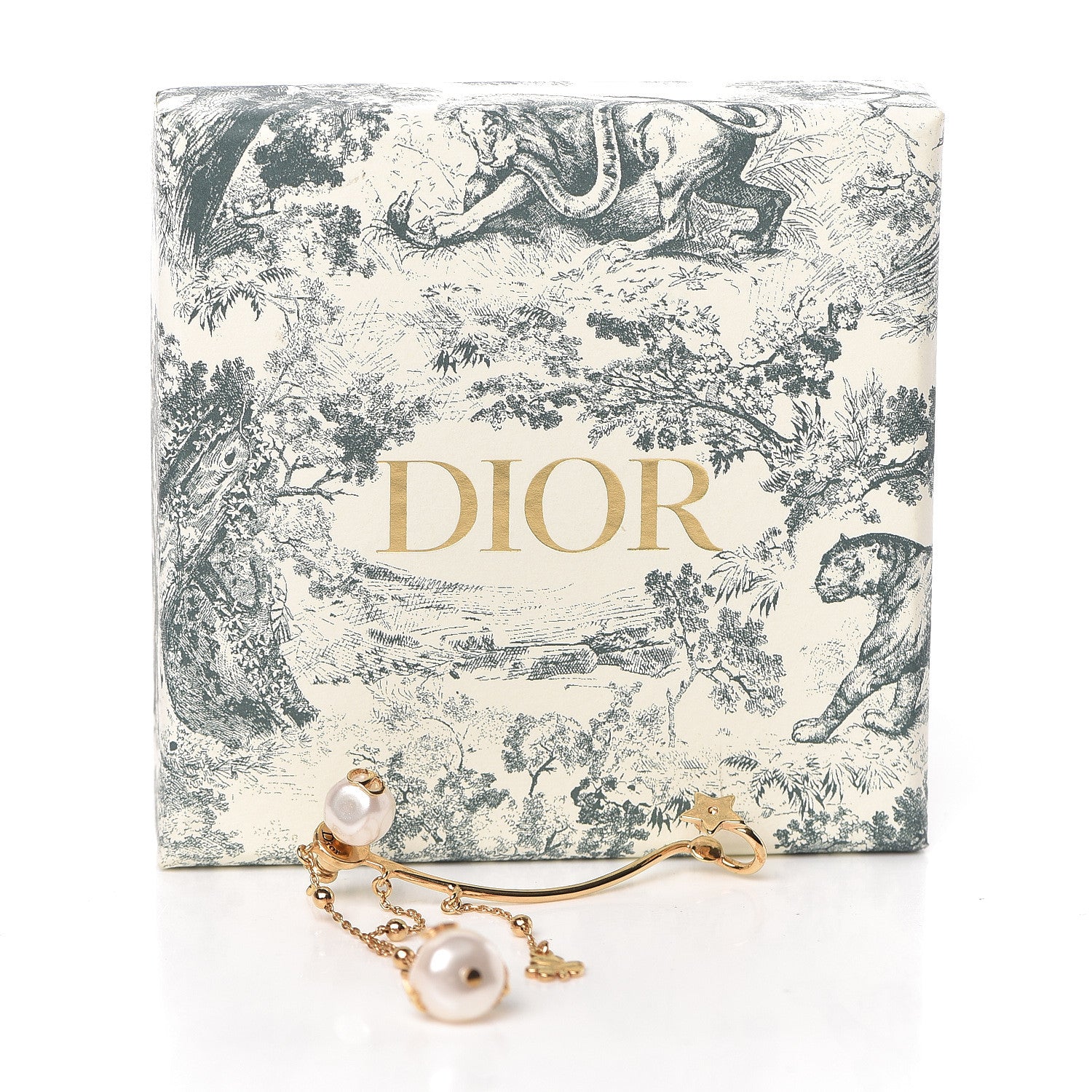 Christian Dior Pearl Shiny-D Earring Gold 4 of 4