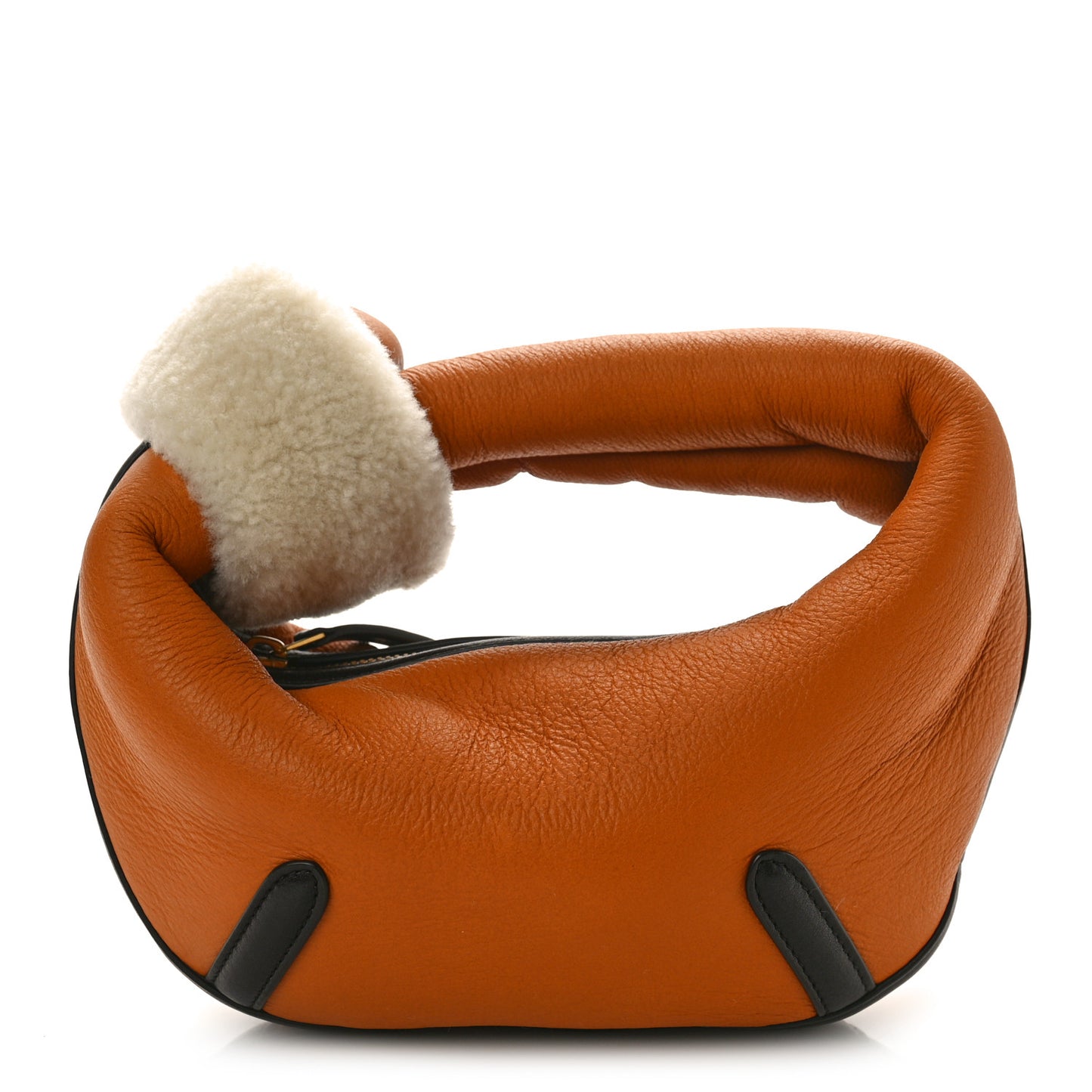 Calfskin Shearling Aviator Mini Jodie Honey