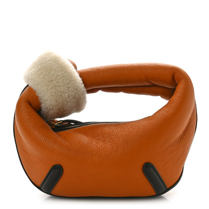 Bottega Veneta Calfskin Shearling Aviator Mini Jodie Honey 1 of 8