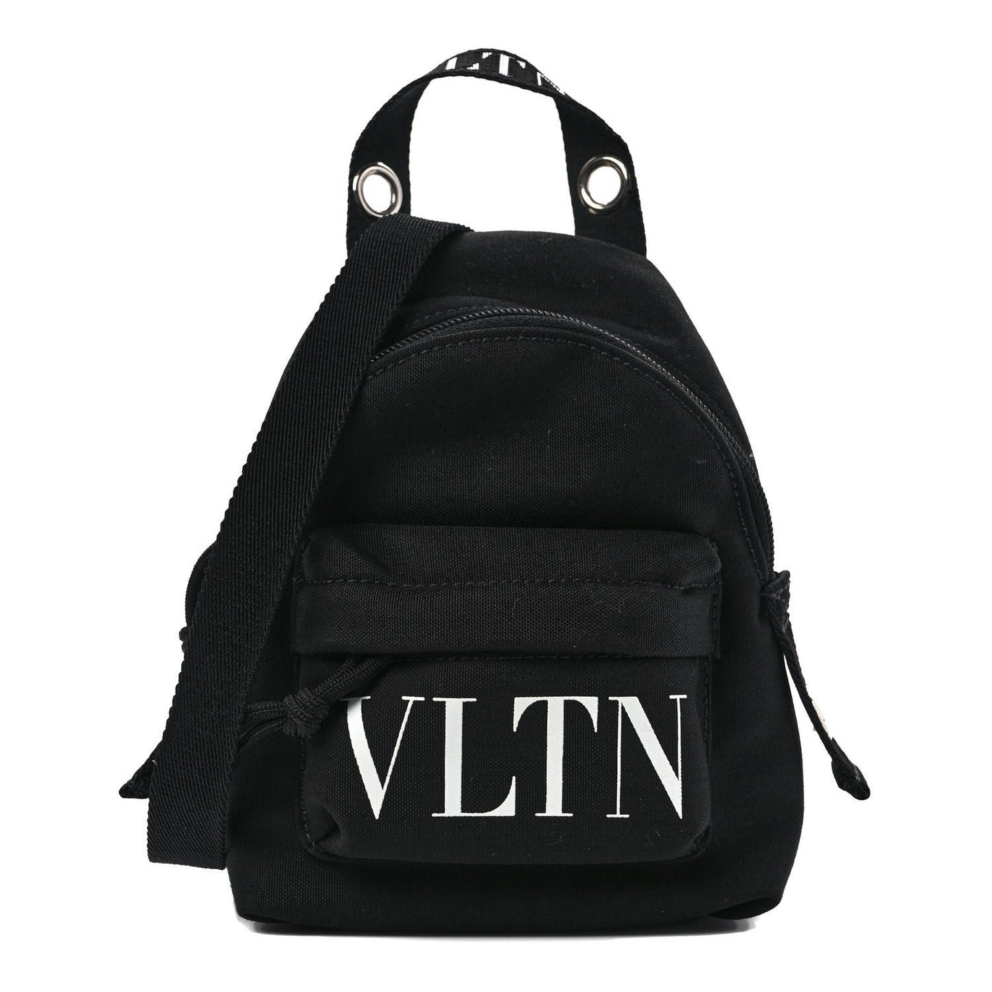 Nylon VLTN Print Mini Backpack Black White