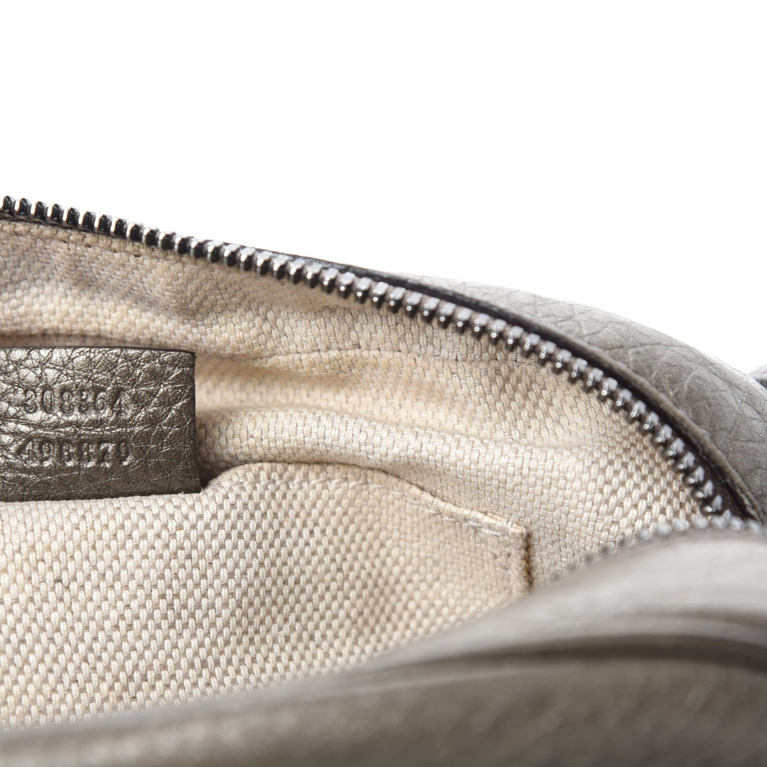 Gucci Metallic Pebbled Calfskin Small Soho Disco Bag Sasso 9 of 10