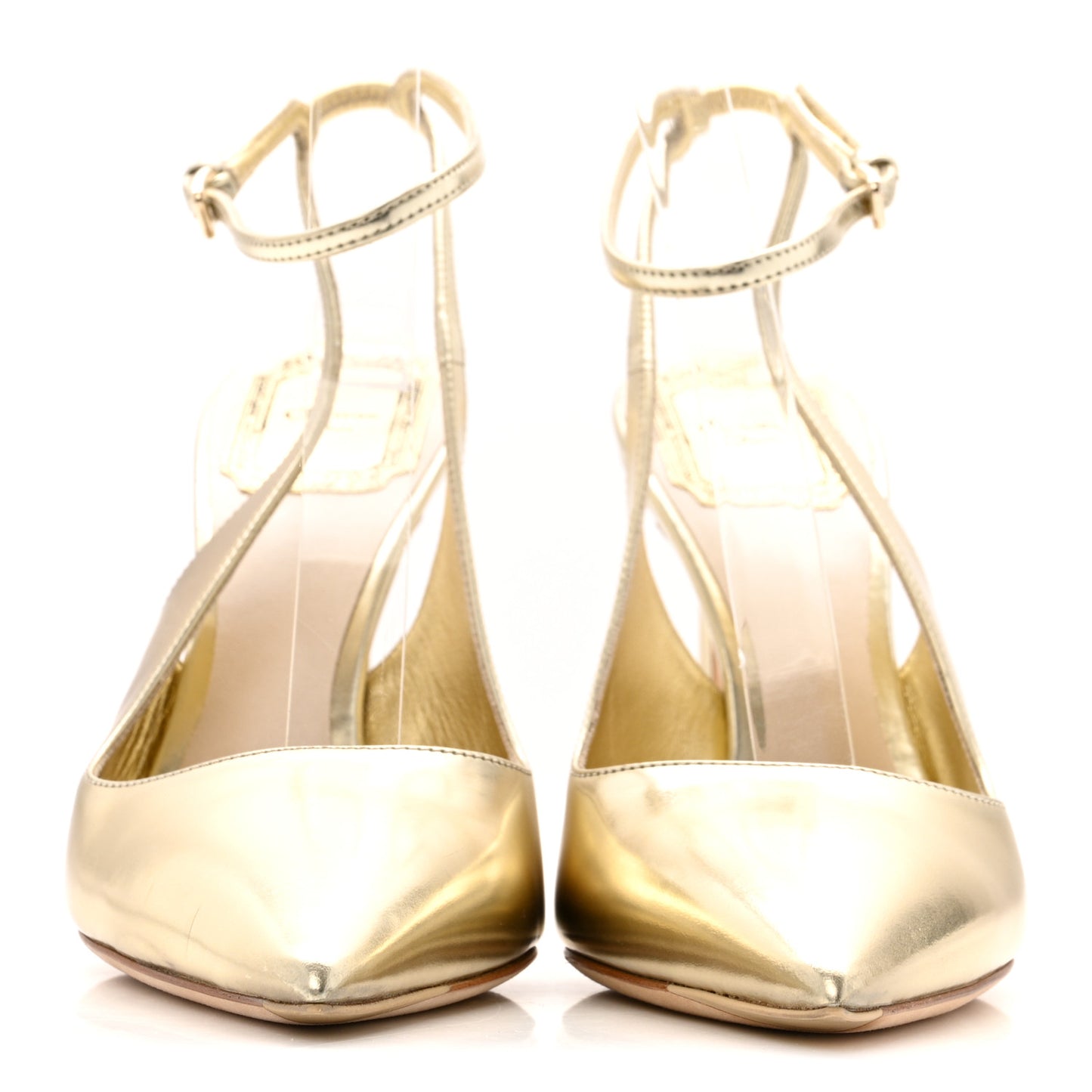 Metallic Songe 100mm Pumps 37 Or