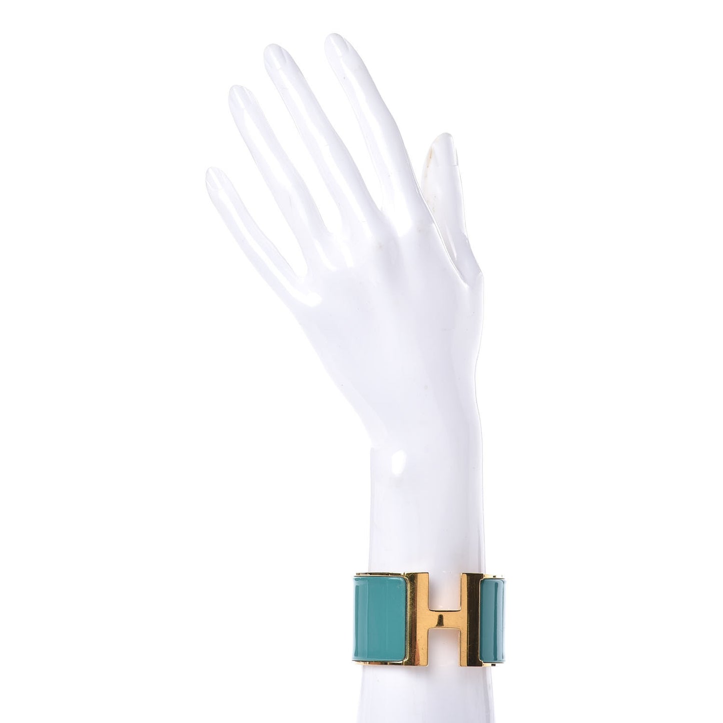 Enamel Extra Wide Clic Clac H Bracelet PM Emeraude