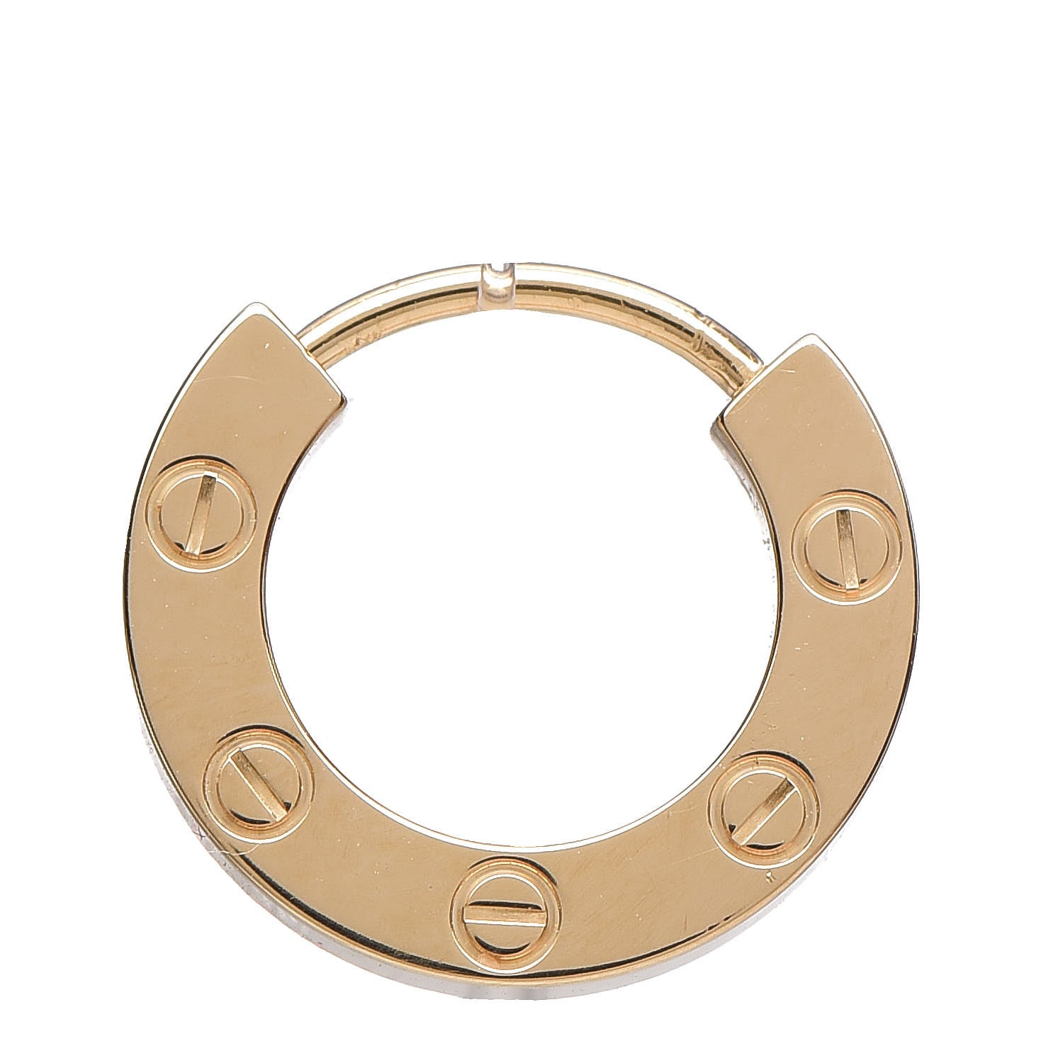 Cartier 18K Yellow Gold Single LOVE Hoop Earring 1 of 5