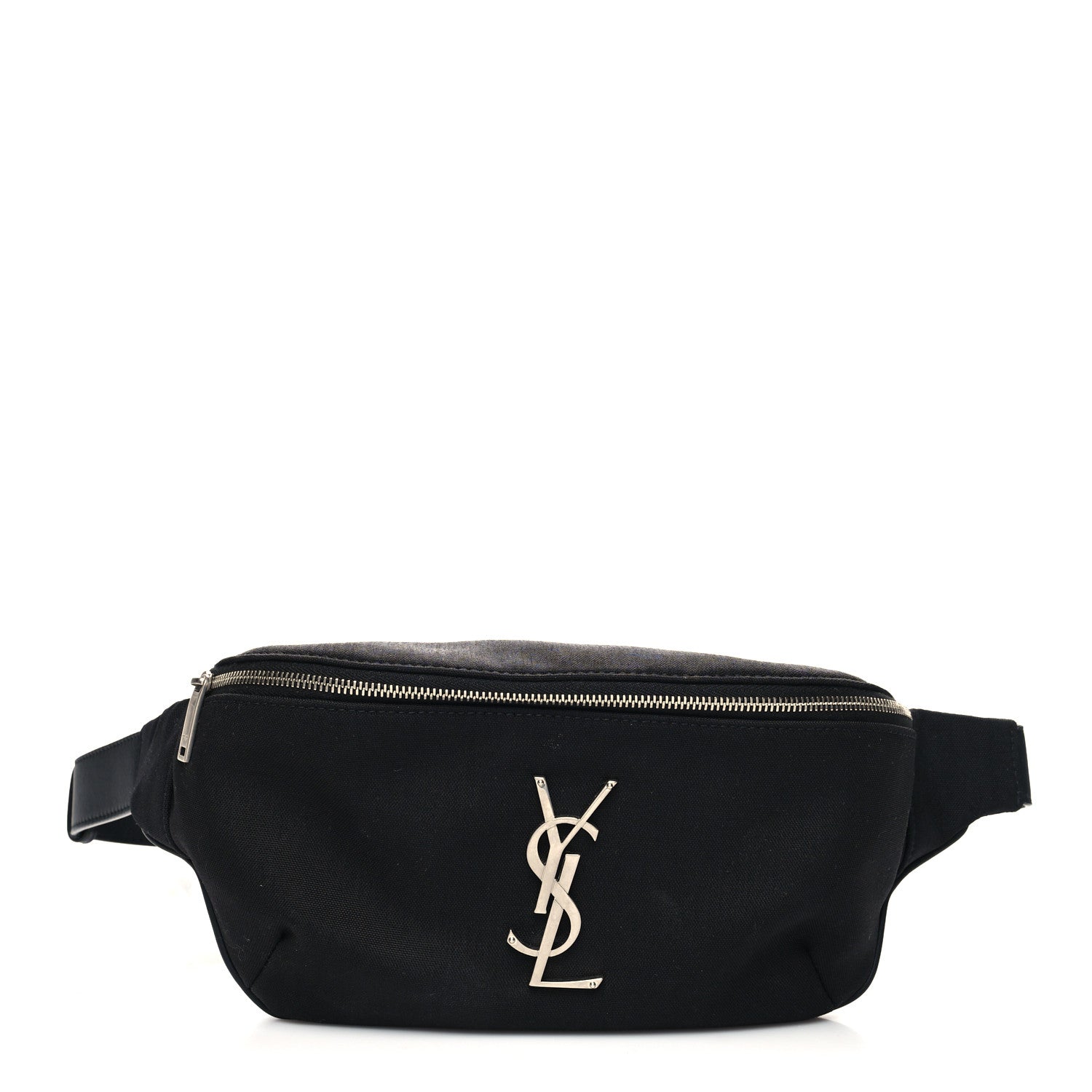 Saint Laurent Canvas Monogram Belt Bag Black 1 of 10