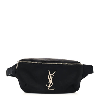 Saint Laurent Canvas Monogram Belt Bag Black 1 of 10