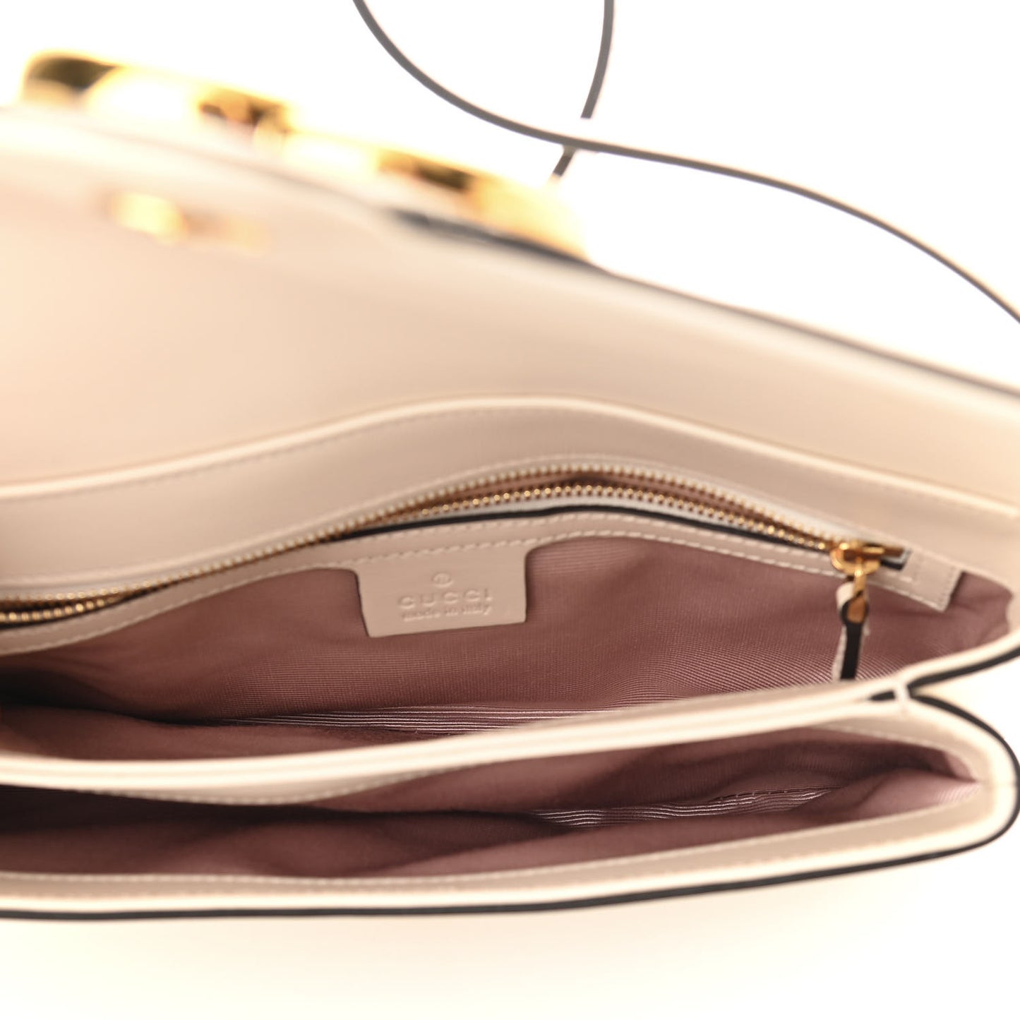 Calfskin Small Arli Flap Shoulder Bag Mystic White