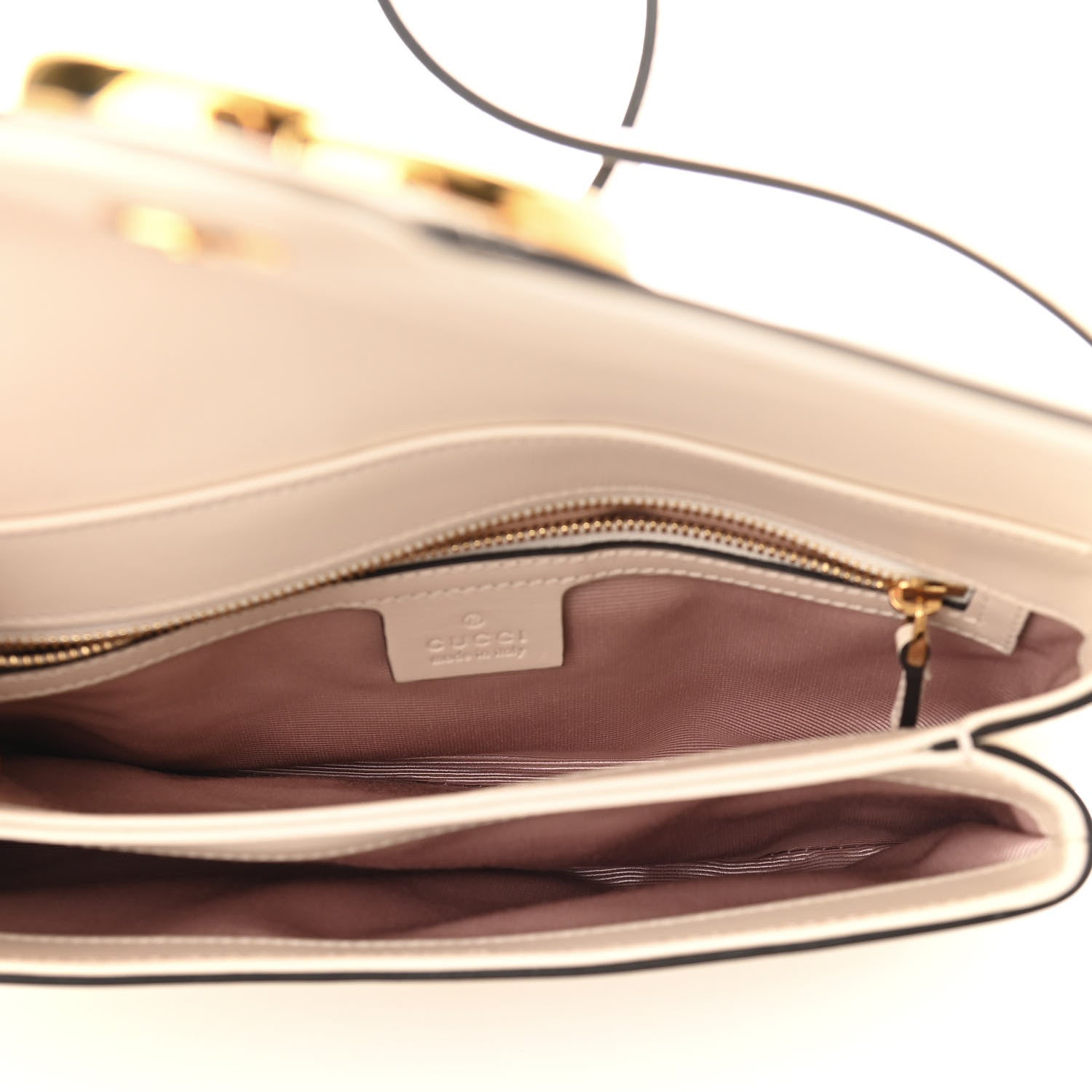 Gucci Calfskin Small Arli Flap Shoulder Bag Mystic White 5 of 11