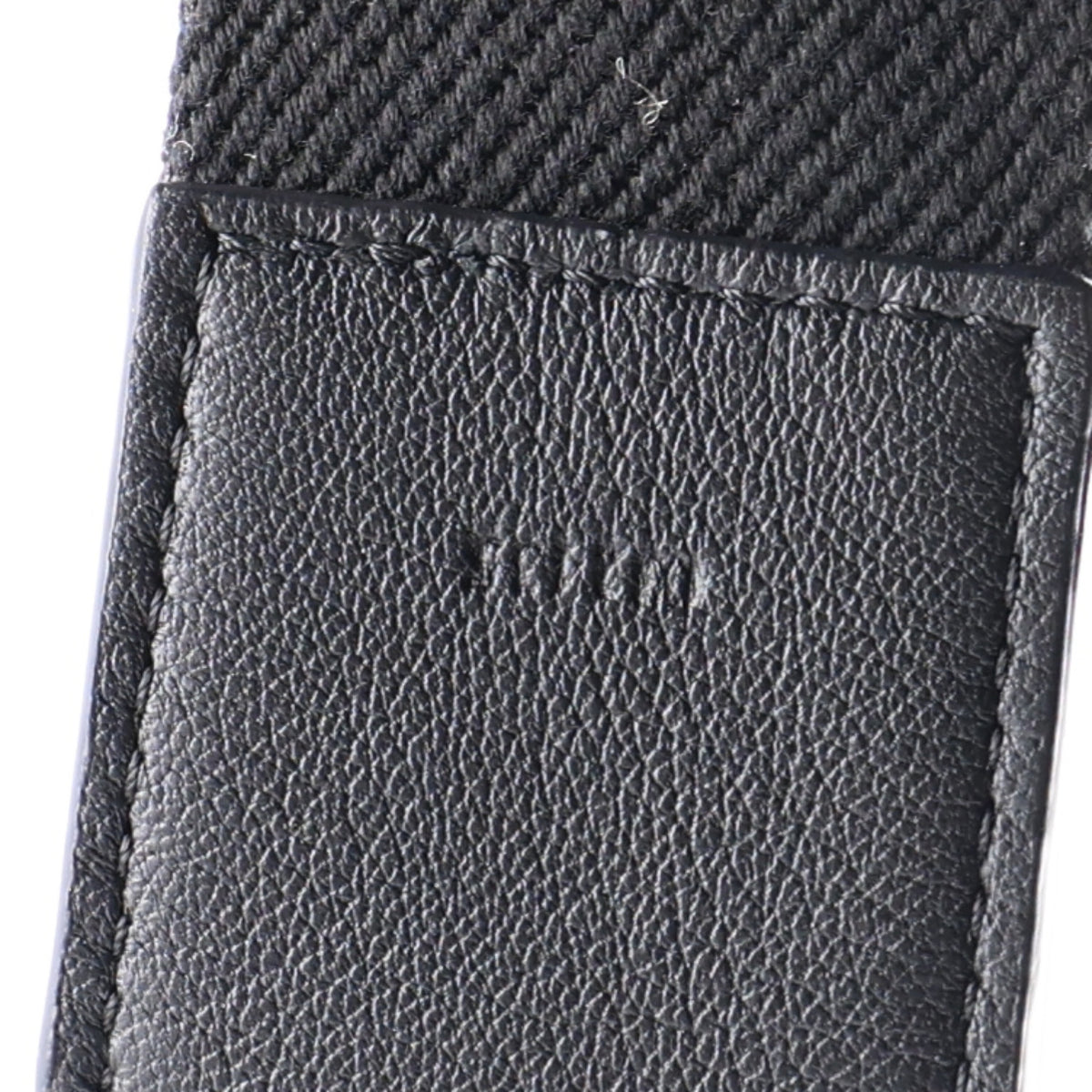 X SUNA FUJITA Calfskin Jacquard Mushroom Anagram Strap Black