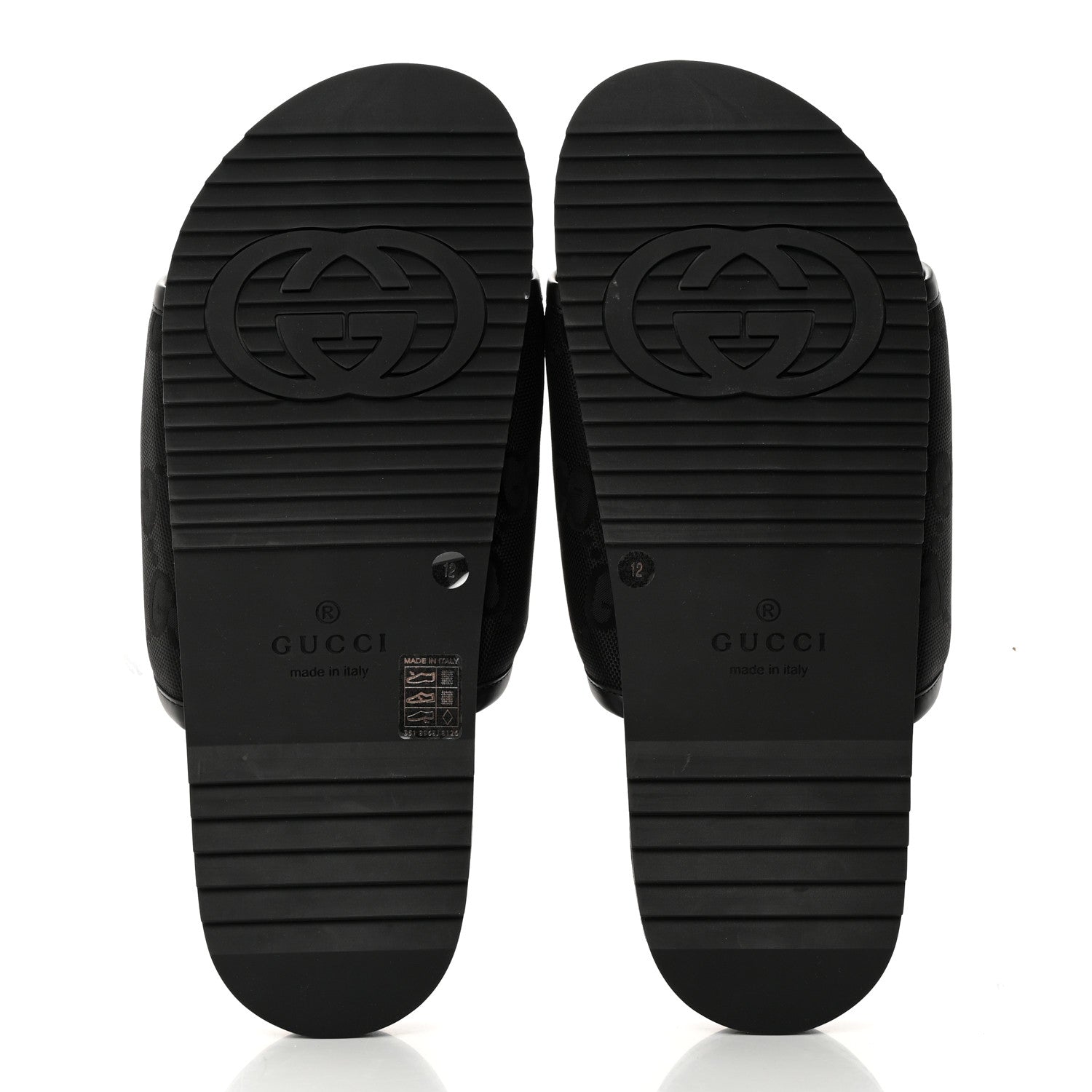 Gucci Econyl Nylon Demetra GG Monogram Mens Off the Grid Slide Sandals 12 Black 5 of 8