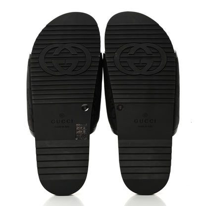 Gucci Econyl Nylon Demetra GG Monogram Mens Off the Grid Slide Sandals 12 Black 5 of 8