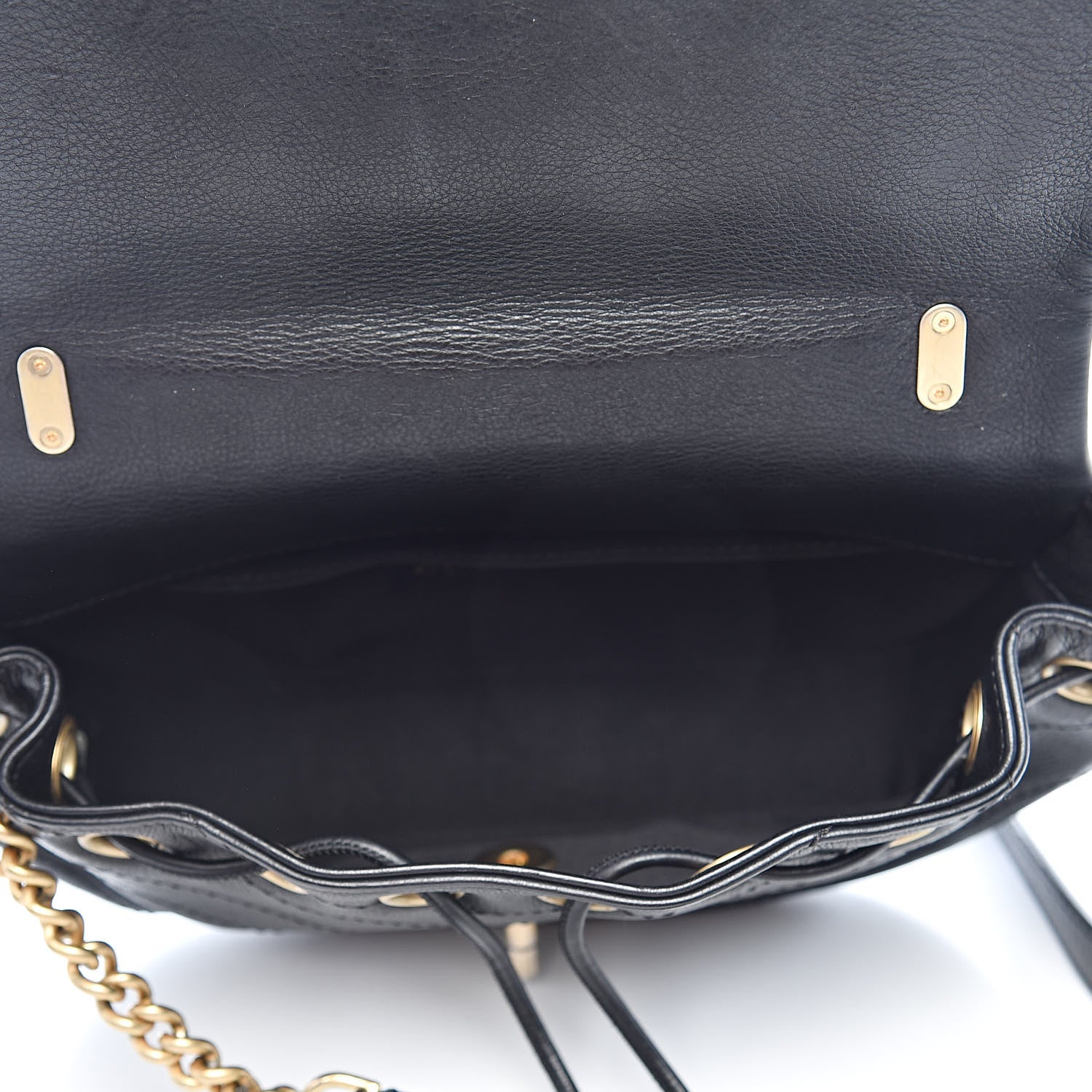 Chanel Calfskin Chevron Stitched Flap Black 5 of 11