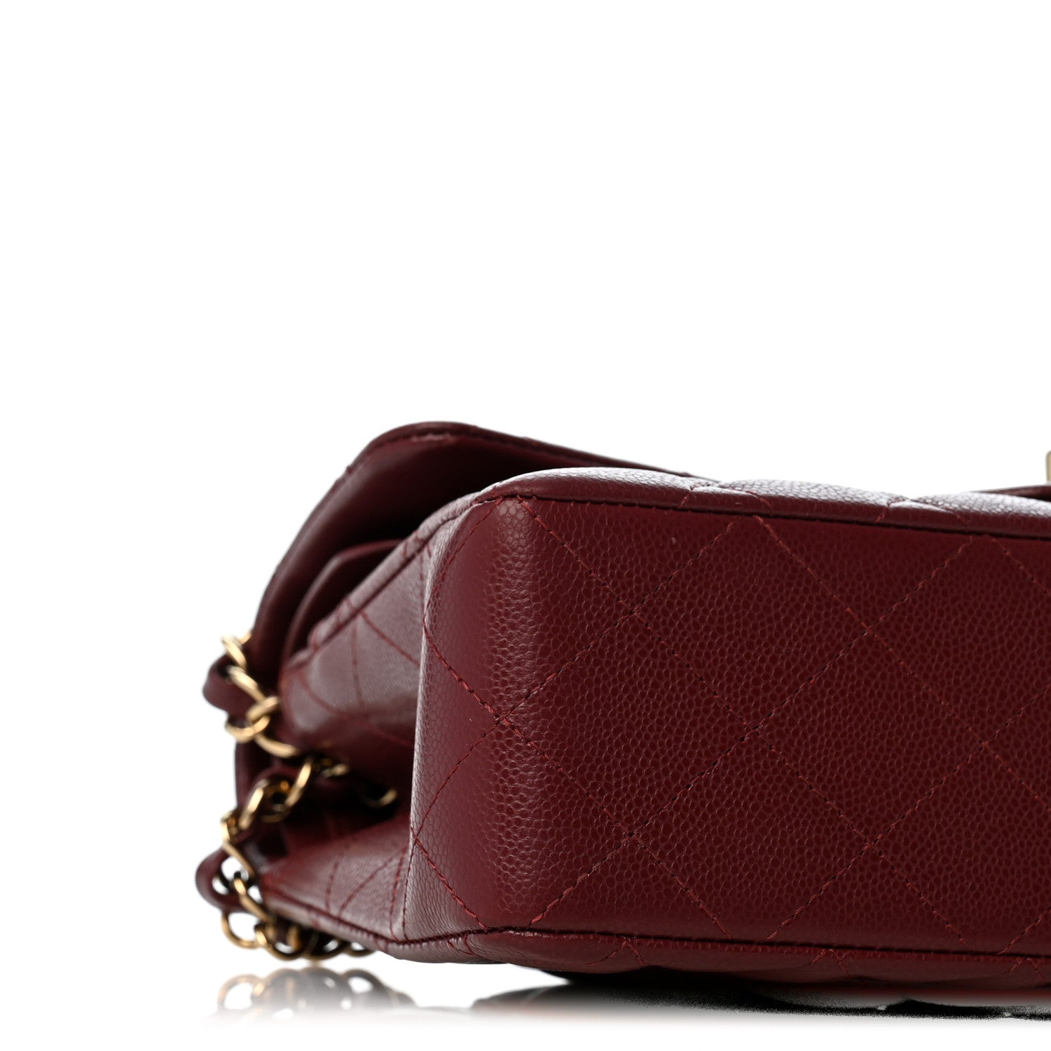 Chanel Caviar Quilted Small Double Flap Burgundy 9 of 13