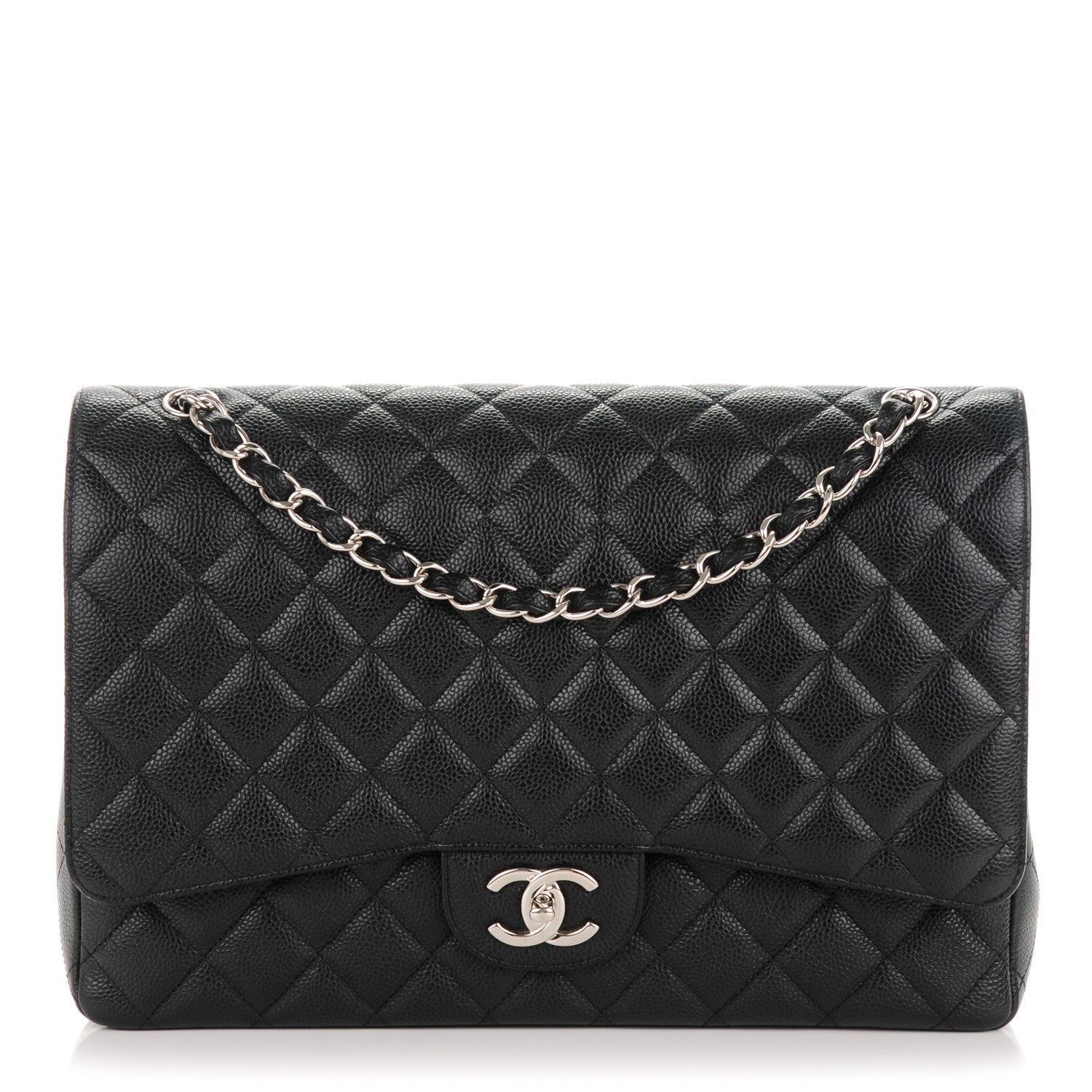 Chanel Caviar Quilted Maxi Double Flap Black 1 of 9