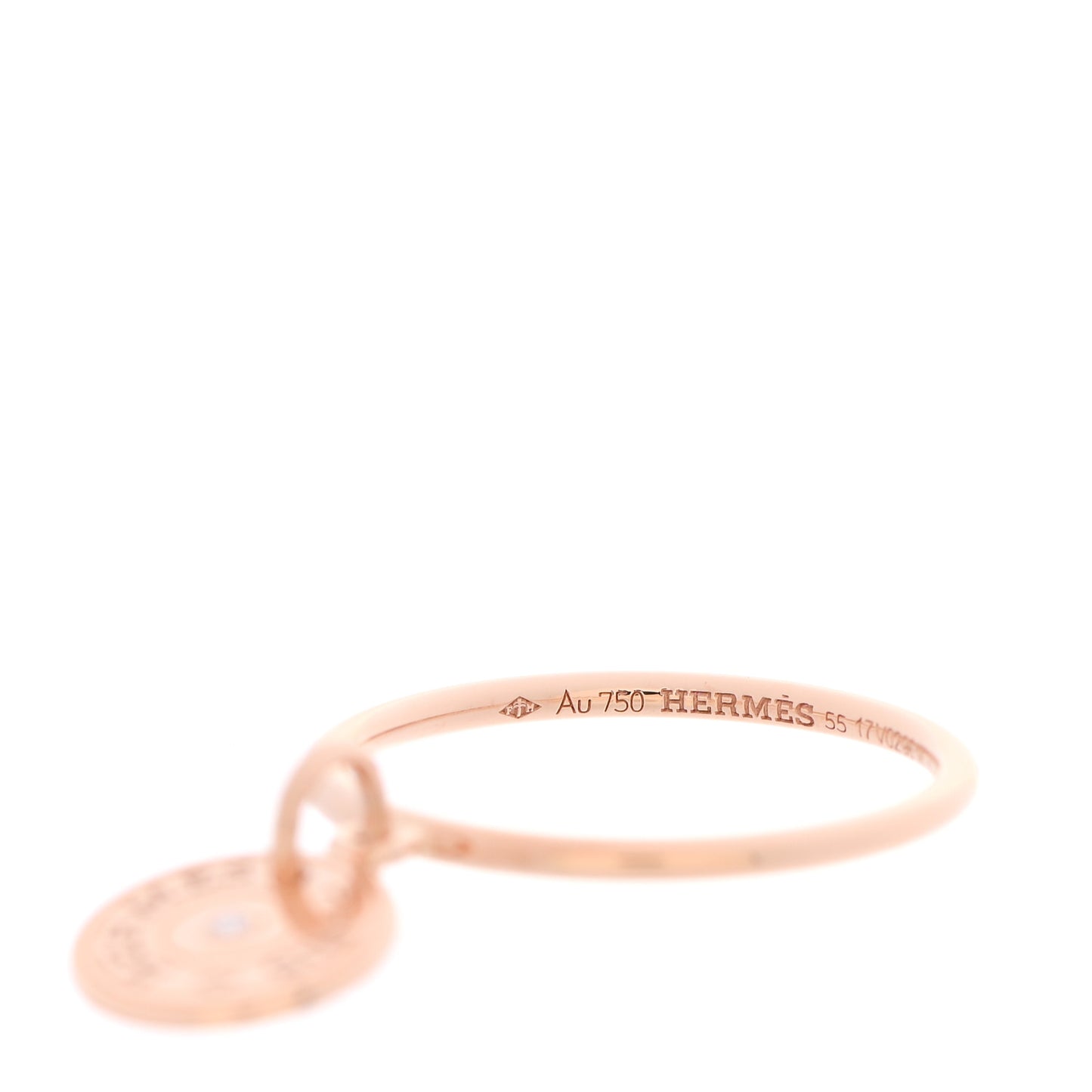 18K Rose Gold Diamond Gambade Ring 55 7.25