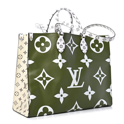 Louis Vuitton Monogram Giant Onthego GM Kaki Beige 2 of 4