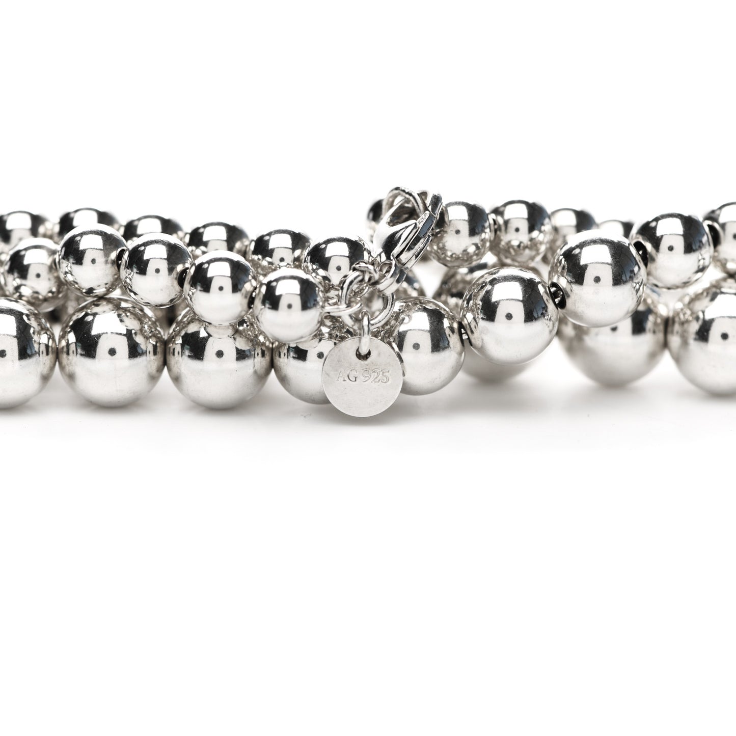 Sterling Silver HardWear Graduated Ball Two-Row Necklace