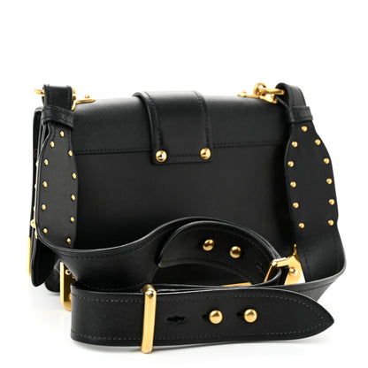 Prada City Calf Saffiano Cahier Bag Black 2 of 9