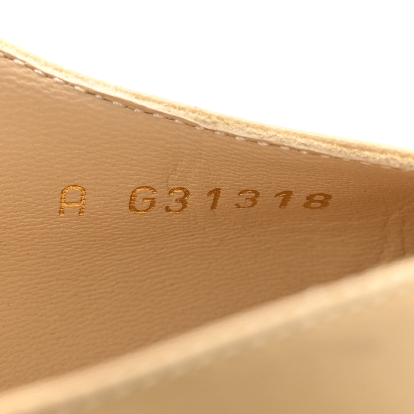 Goatskin Grosgrain Cap Toe CC Slingback Pumps 38.5 Beige Black