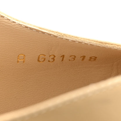 Chanel Goatskin Grosgrain Cap Toe CC Slingback Pumps 38.5 Beige Black 9 of 13