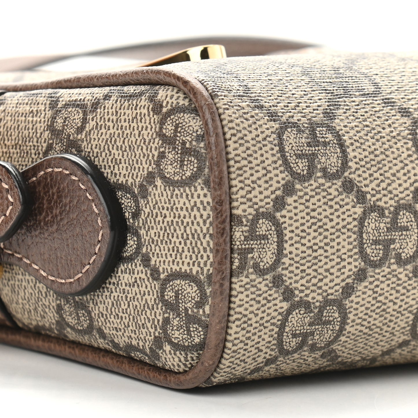 GG Supreme Monogram Web Mini Ophidia Shoulder Bag Brown