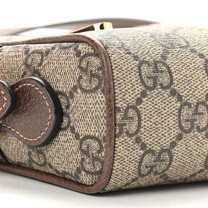 Gucci GG Supreme Monogram Web Mini Ophidia Shoulder Bag Brown 8 of 9