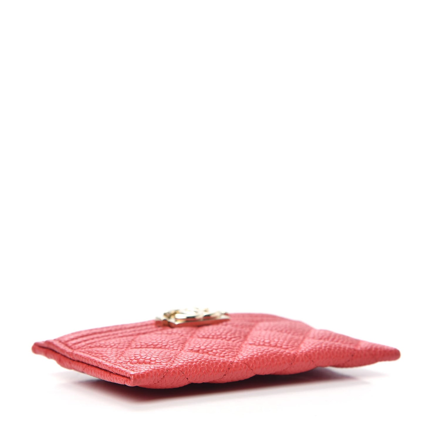 Caviar Quilted Boy Card Holder Red