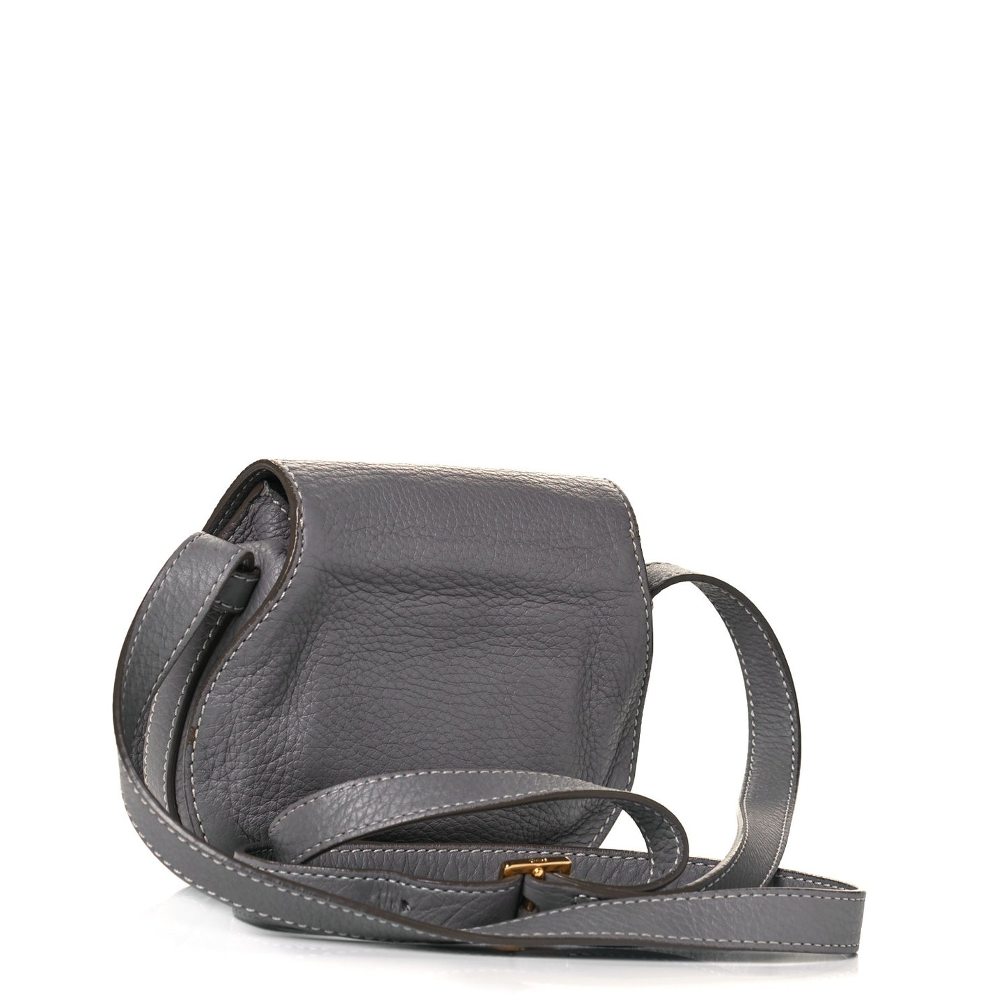 Calfskin Mini Marcie Round Crossbody Bag Cashmere Grey