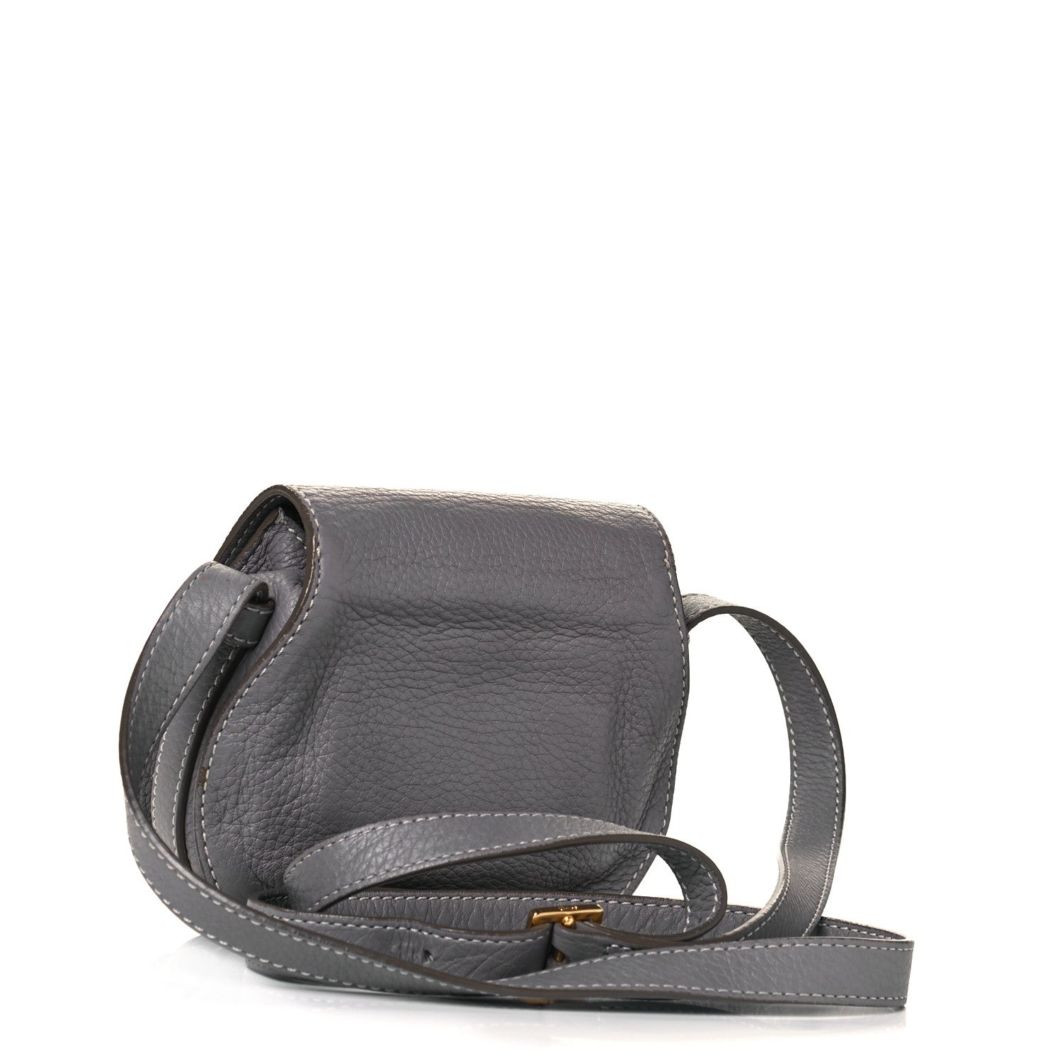 Chloe Calfskin Mini Marcie Round Crossbody Bag Cashmere Grey 3 of 13