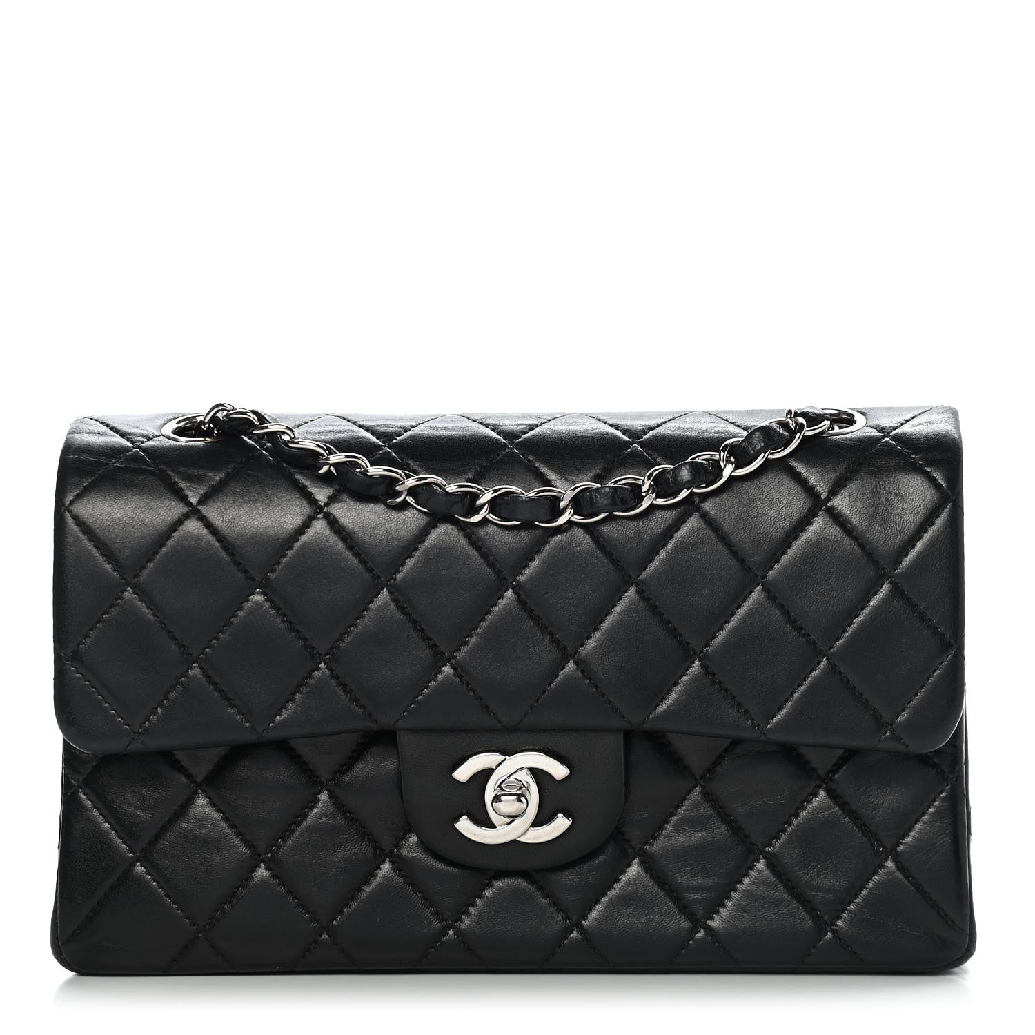 Chanel Lambskin Quilted Small Double Flap Black 1 of 12