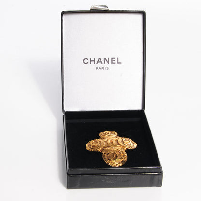 Chanel CC Brooch Gold 5 of 5