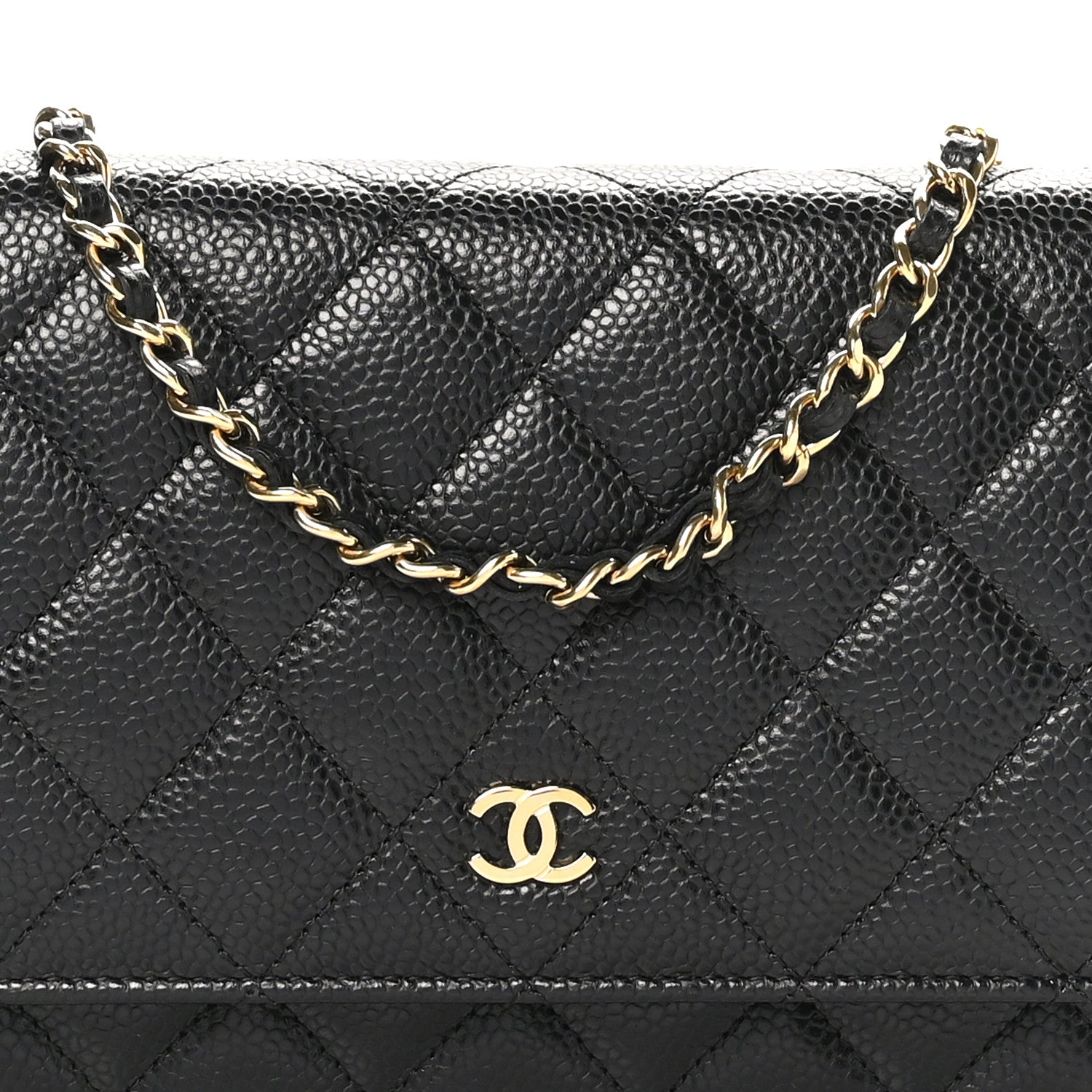 Chanel Caviar Quilted Wallet on Chain WOC Black 9 of 12