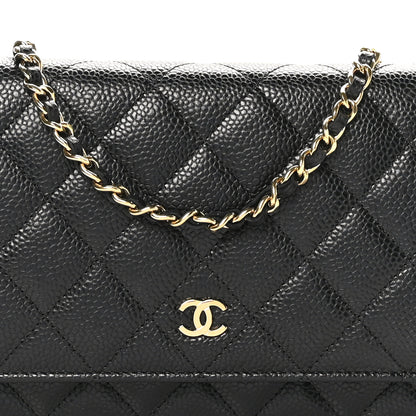 Chanel Caviar Quilted Wallet on Chain WOC Black 9 of 12